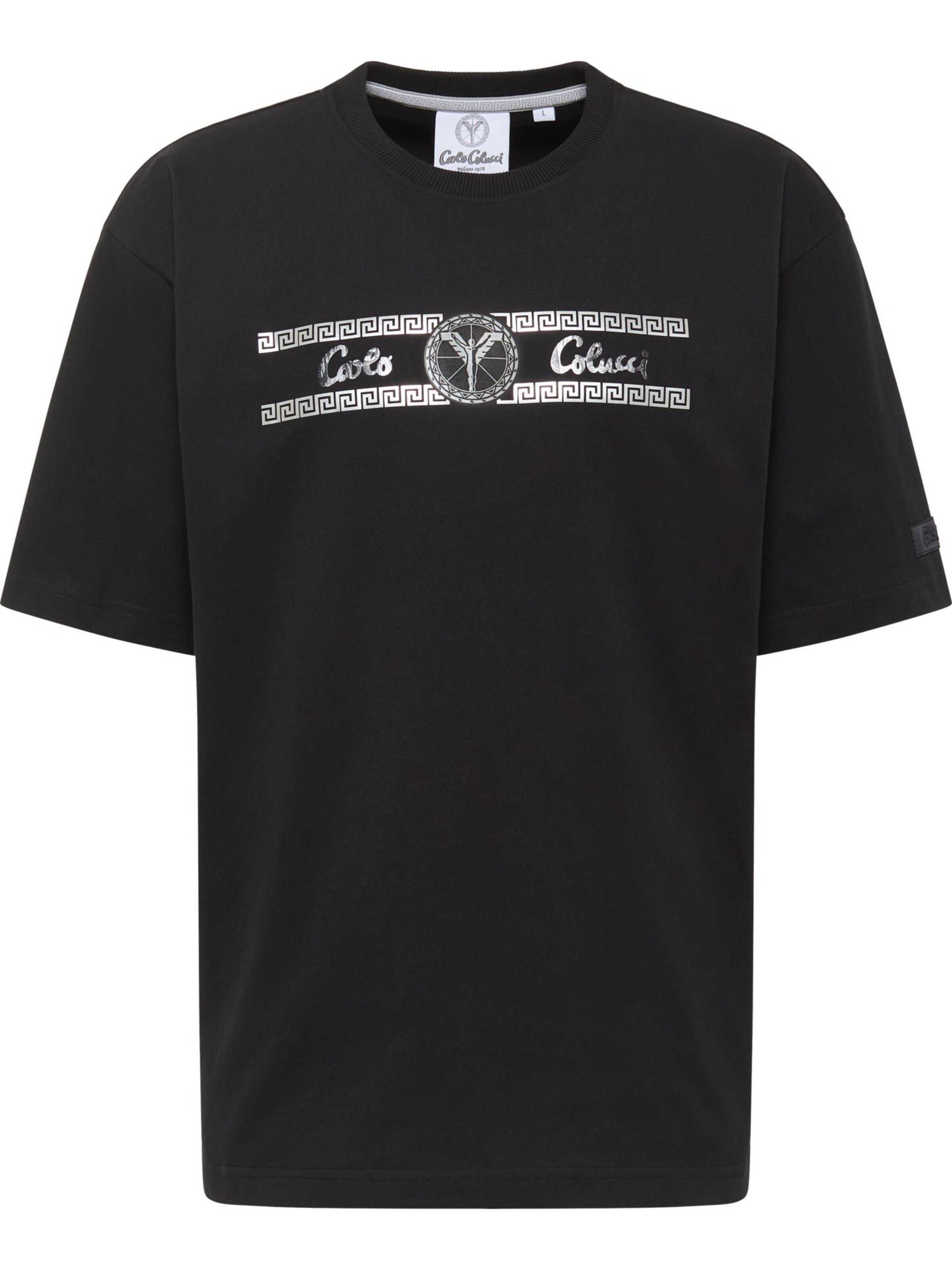 Carlo Colucci Shirt ' Di Pastena ' in Schwarz: Vorderseite