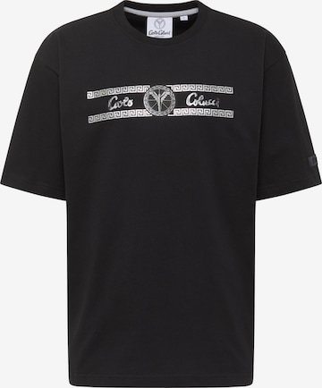 Carlo Colucci Shirt ' Di Pastena ' in Schwarz: Vorderseite