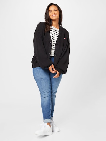Tommy Jeans Curve Knit Cardigan in Black