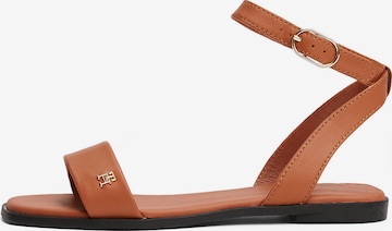 Sandales à lanières TOMMY HILFIGER en marron : devant
