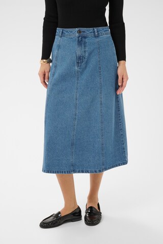 Kaffe Rok 'KAValena' in Blauw: voorkant