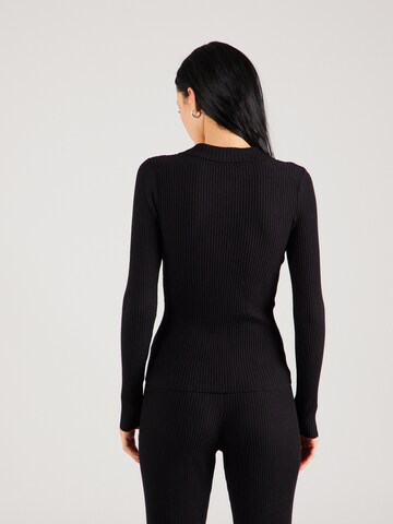 ABOUT YOU x Chiara Biasi Knit Cardigan 'Thea' in Black