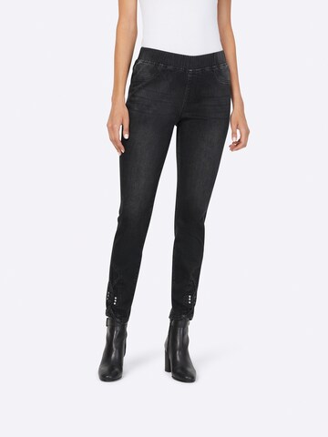 heine Slim fit Jeans in Black: front