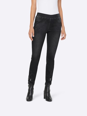 heine Slim fit Jeans in Black: front