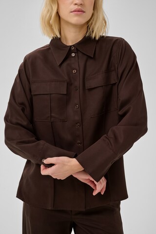 My Essential Wardrobe Bluse 'Jojo' i brun