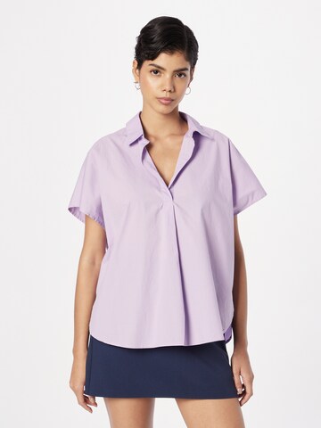 QS Blouse in Lila: voorkant