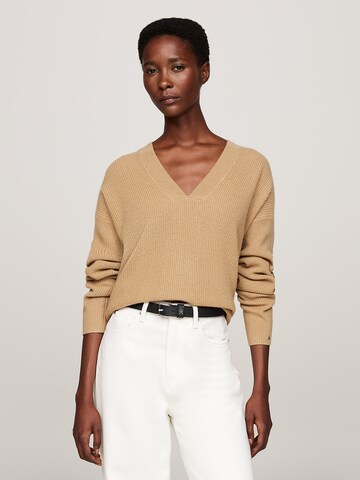 TOMMY HILFIGER Pullover in Grün: Vorderseite