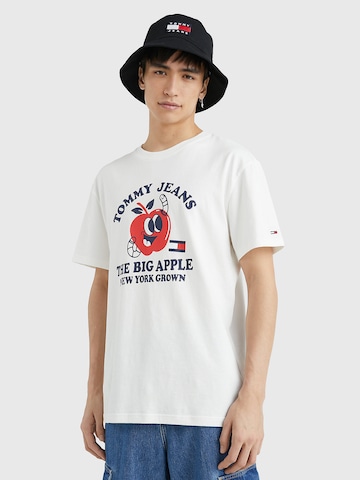 Tommy Jeans Shirt in Wit: voorkant