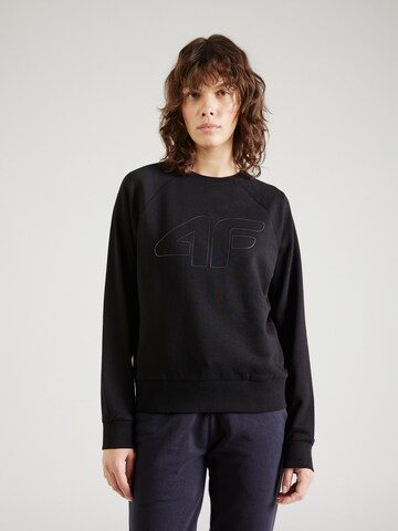 4F Sportief sweatshirt in Zwart: voorkant