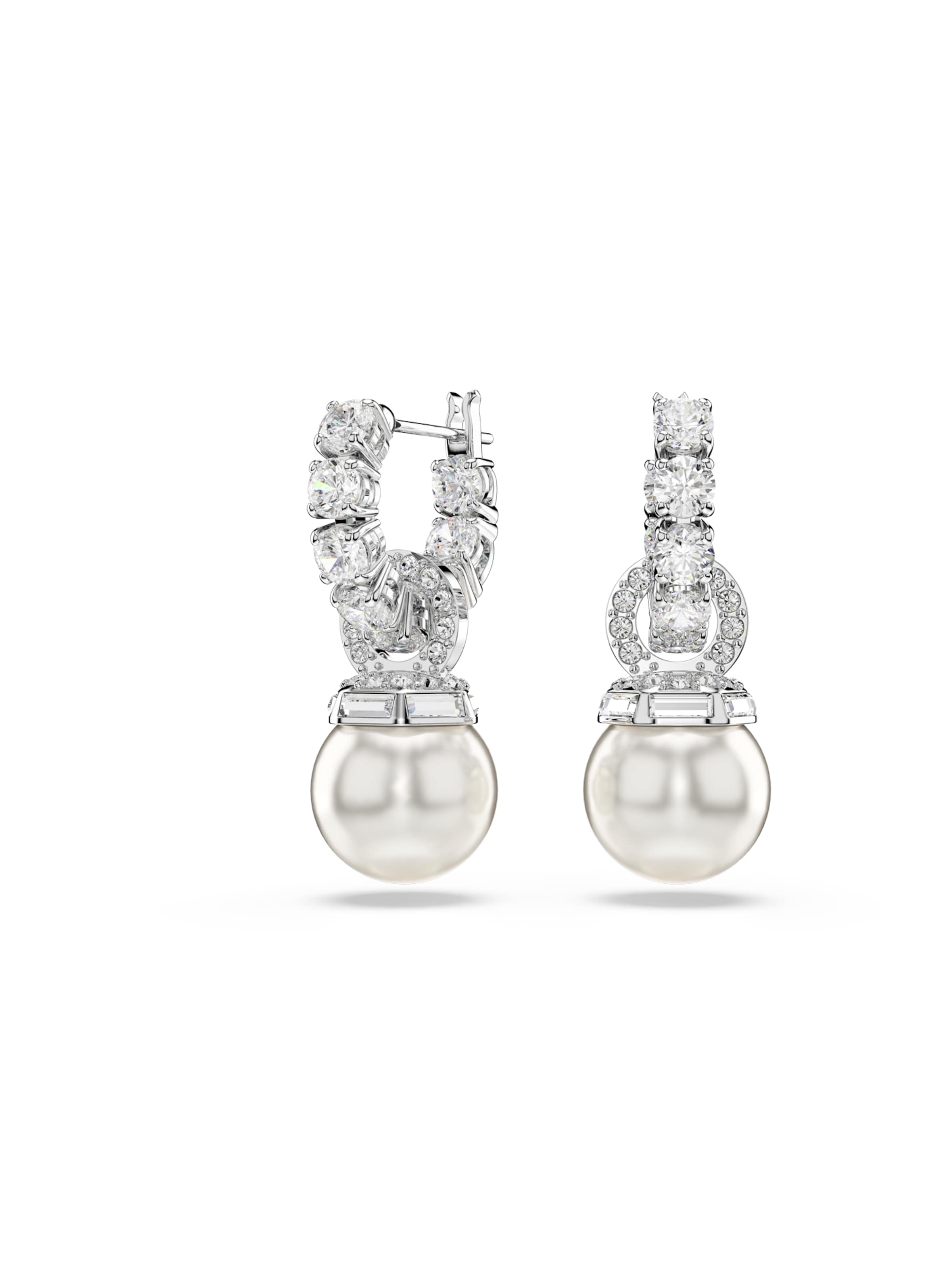 Swarovski Náušnice 'Matrix' - Strieborná: predná strana