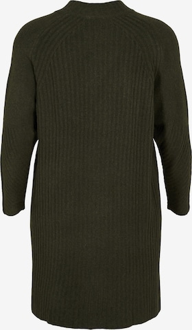 Zizzi Knitted dress 'COMFY' in Green