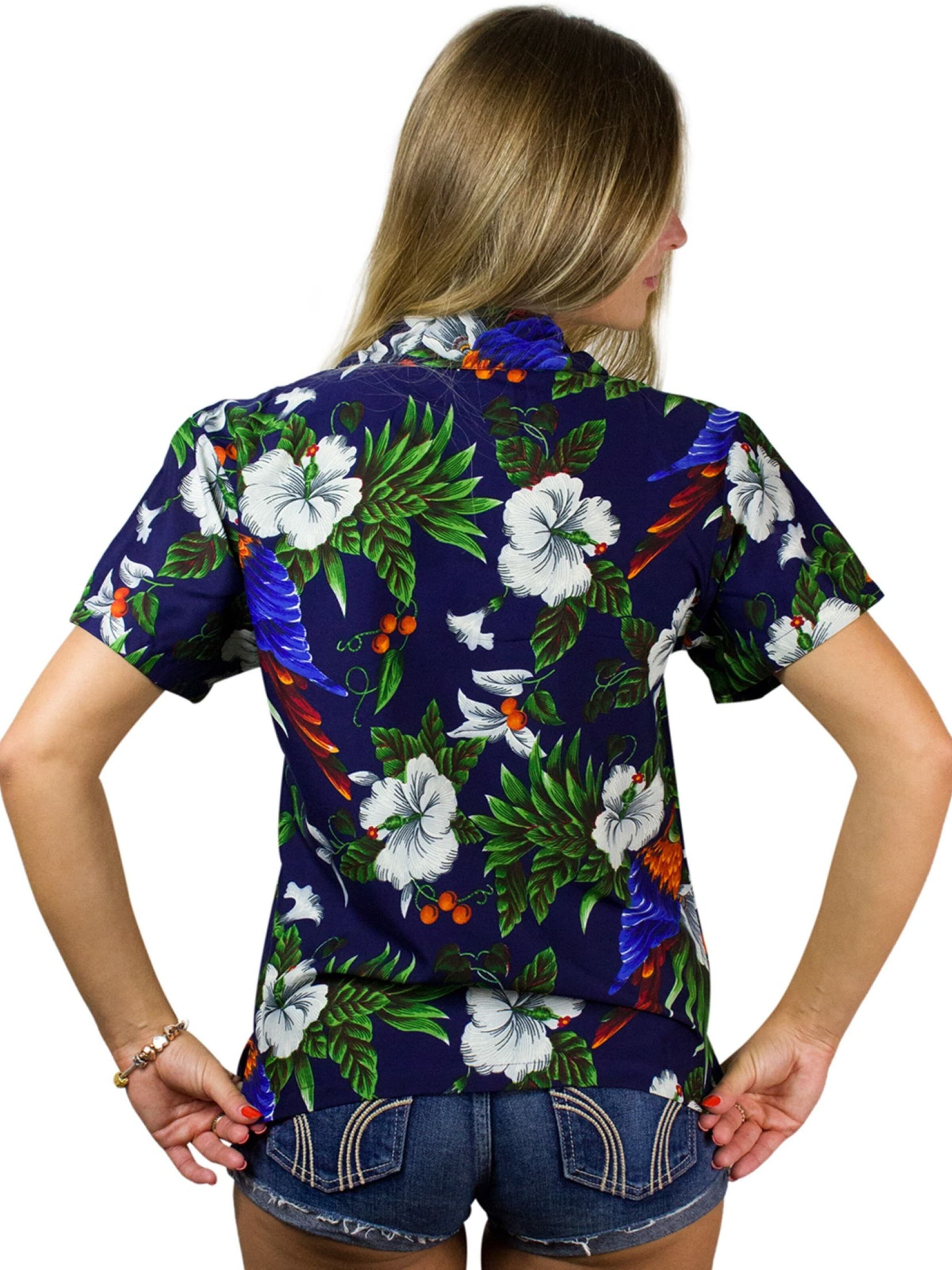 Chemisier 'Cherryparrot' King Kameha en bleu