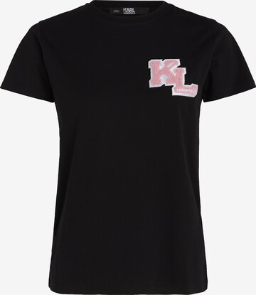 T-shirt Karl Lagerfeld en noir : devant