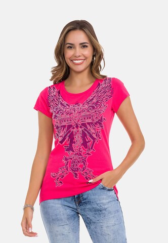 CIPO & BAXX Shirt in Roze: voorkant