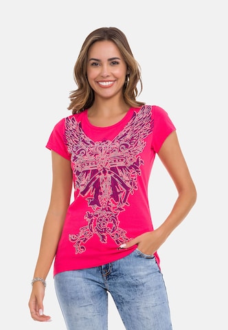 CIPO & BAXX T-Shirt in Pink: predná strana