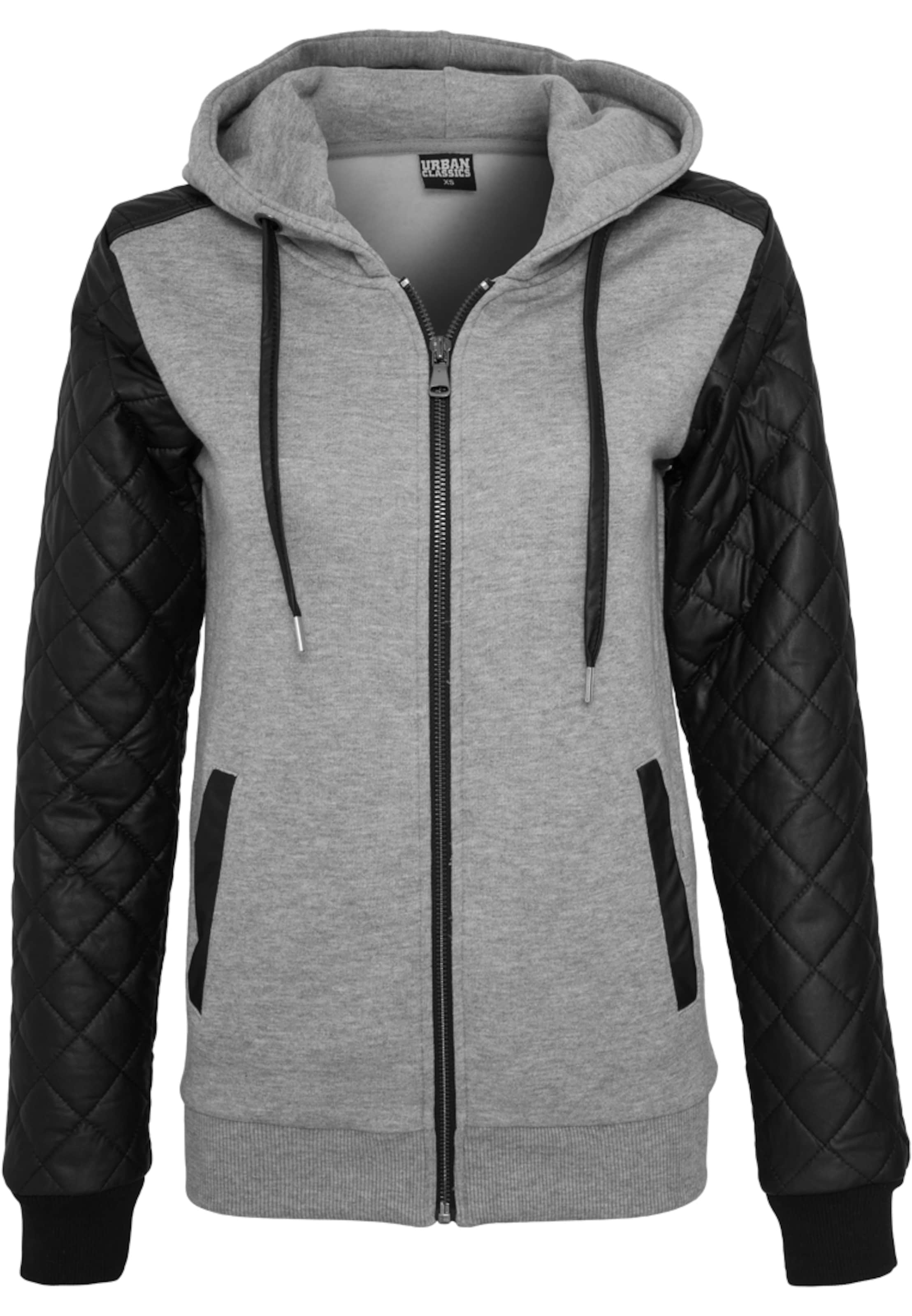 Urban Classics Sweatjacke 'Diamond' in Grau: Vorderseite