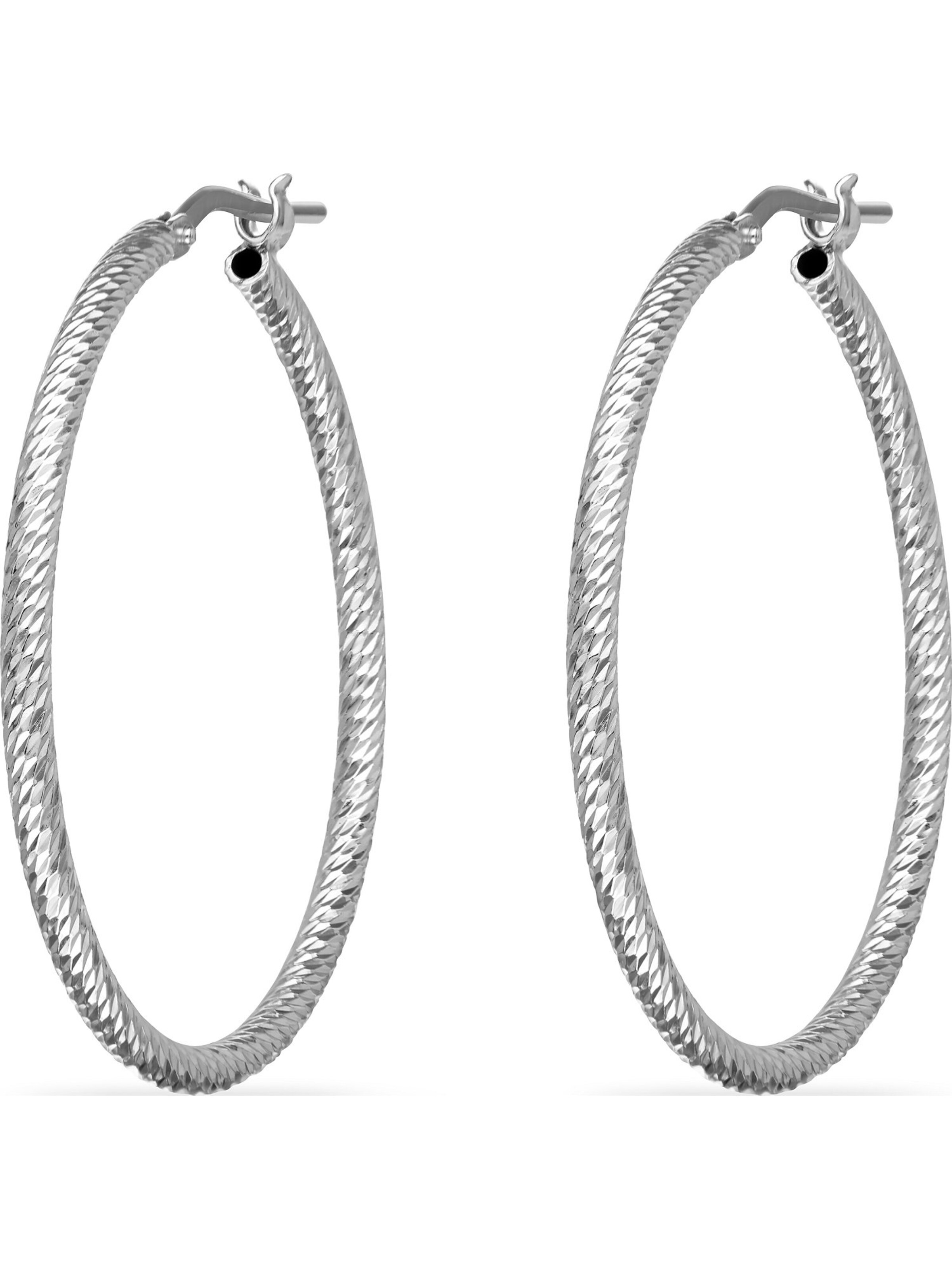 FAVS Earrings in Silver: front