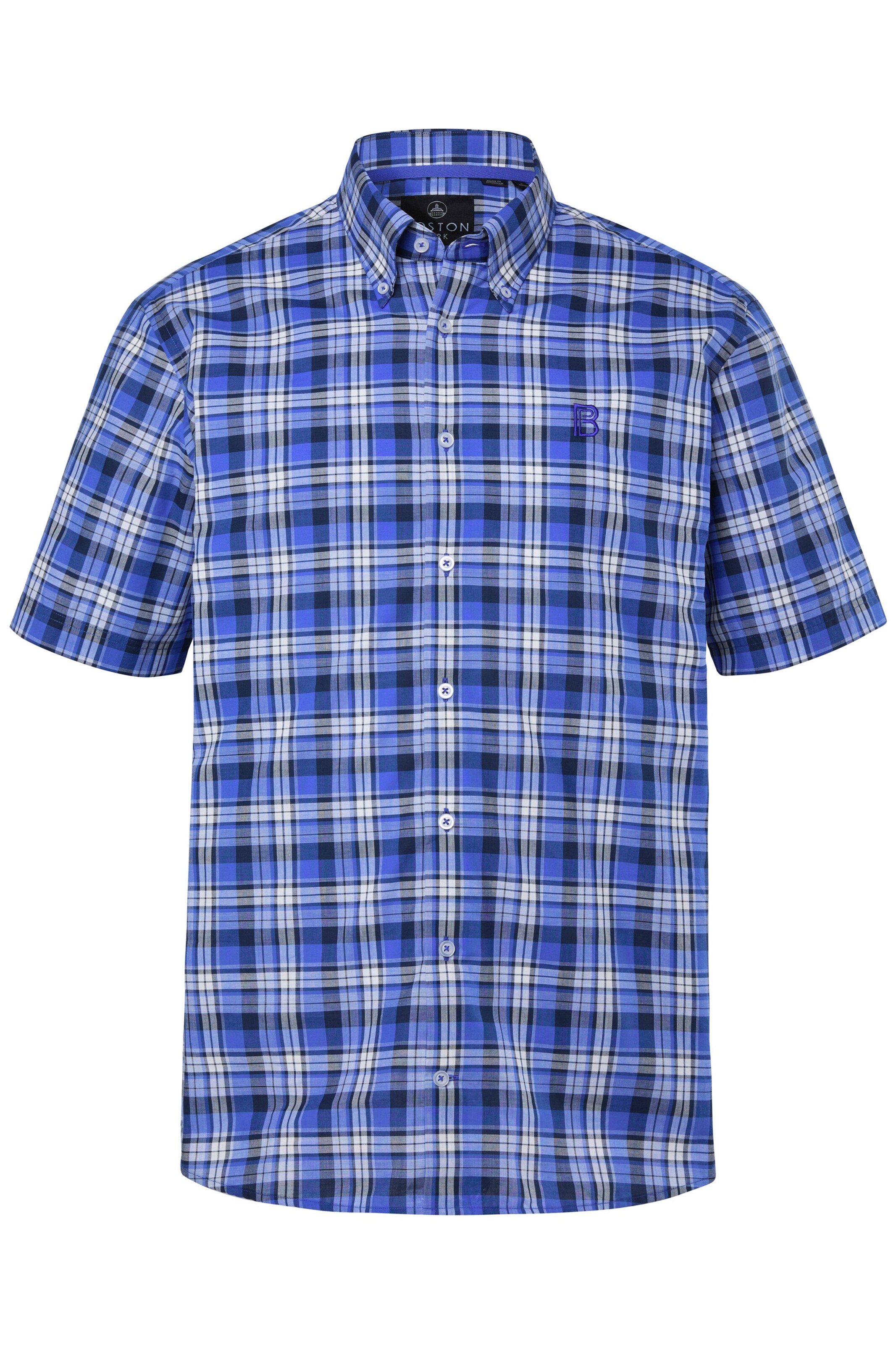 Boston Park Comfort fit Overhemd in Blauw: voorkant