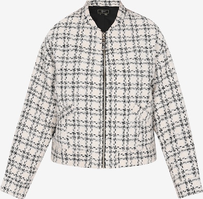 Demisezoninė striukė iš faina, spalva – juoda / balta, Prekių apžvalga