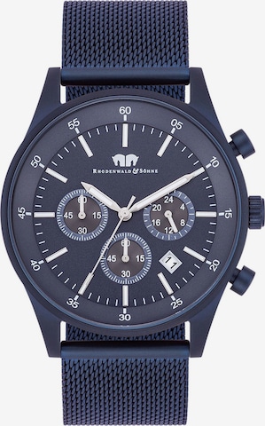 Rhodenwald & Söhne Analoog horloge in Blauw: voorkant