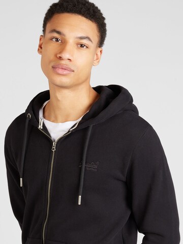 Veste de survêtement 'Essential' Superdry en noir