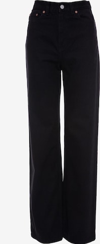 Dr. Denim Regular Jeans 'Echo High Straight' in Schwarz: Vorderseite