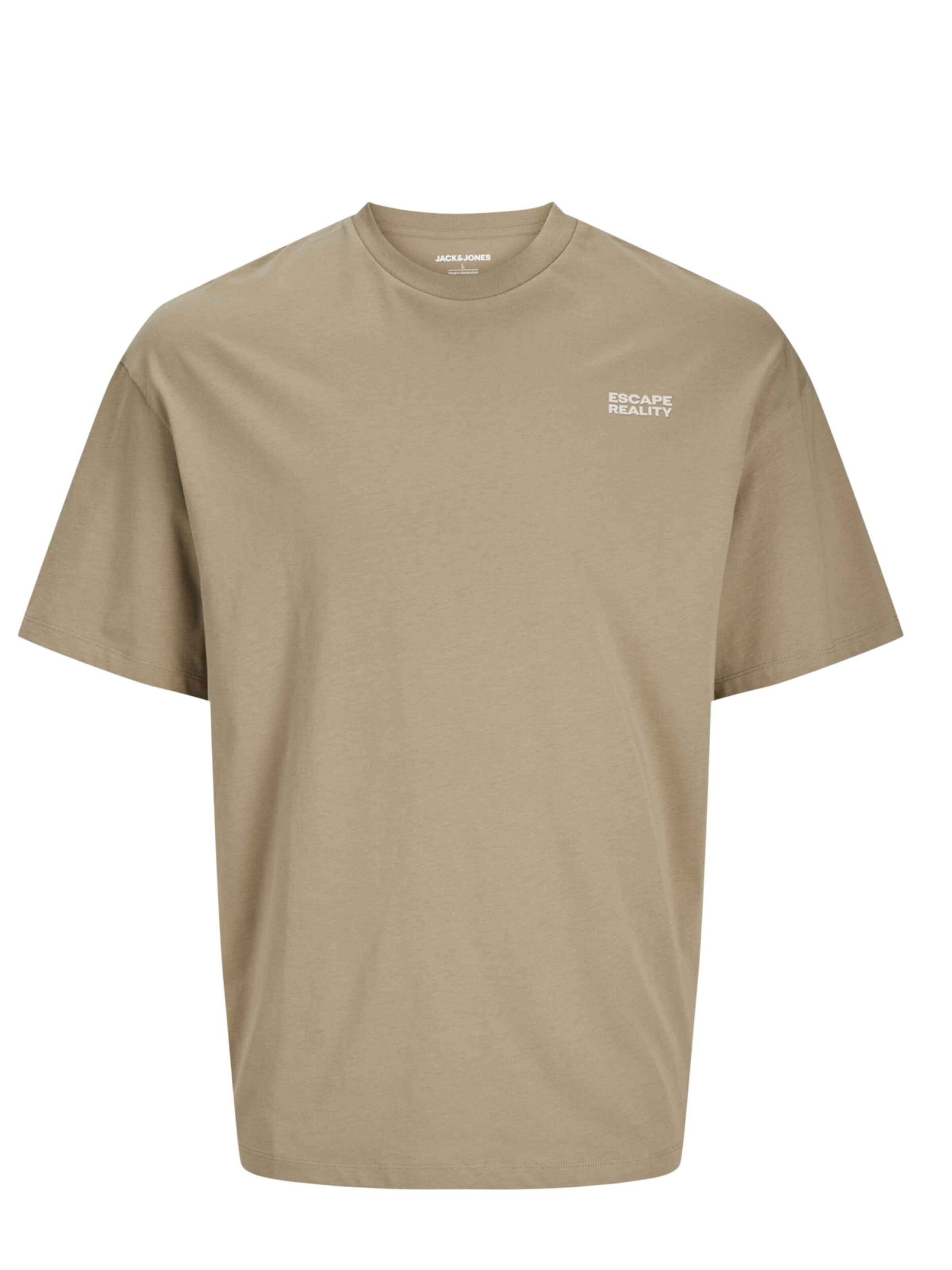 JACK & JONES Shirt 'Jack & Jones - Heren t-shirt' in Bruin: voorkant