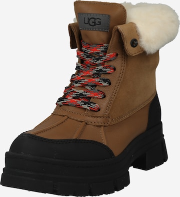 UGG Lace-Up Ankle Boots 'Ashton Addie' in Brown: front