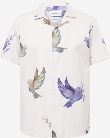 Woodbird Button Up Shirt 'Enzo' in Beige: front