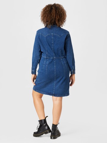 ONLY Curve Shirt Dress 'RIKA' in Blue