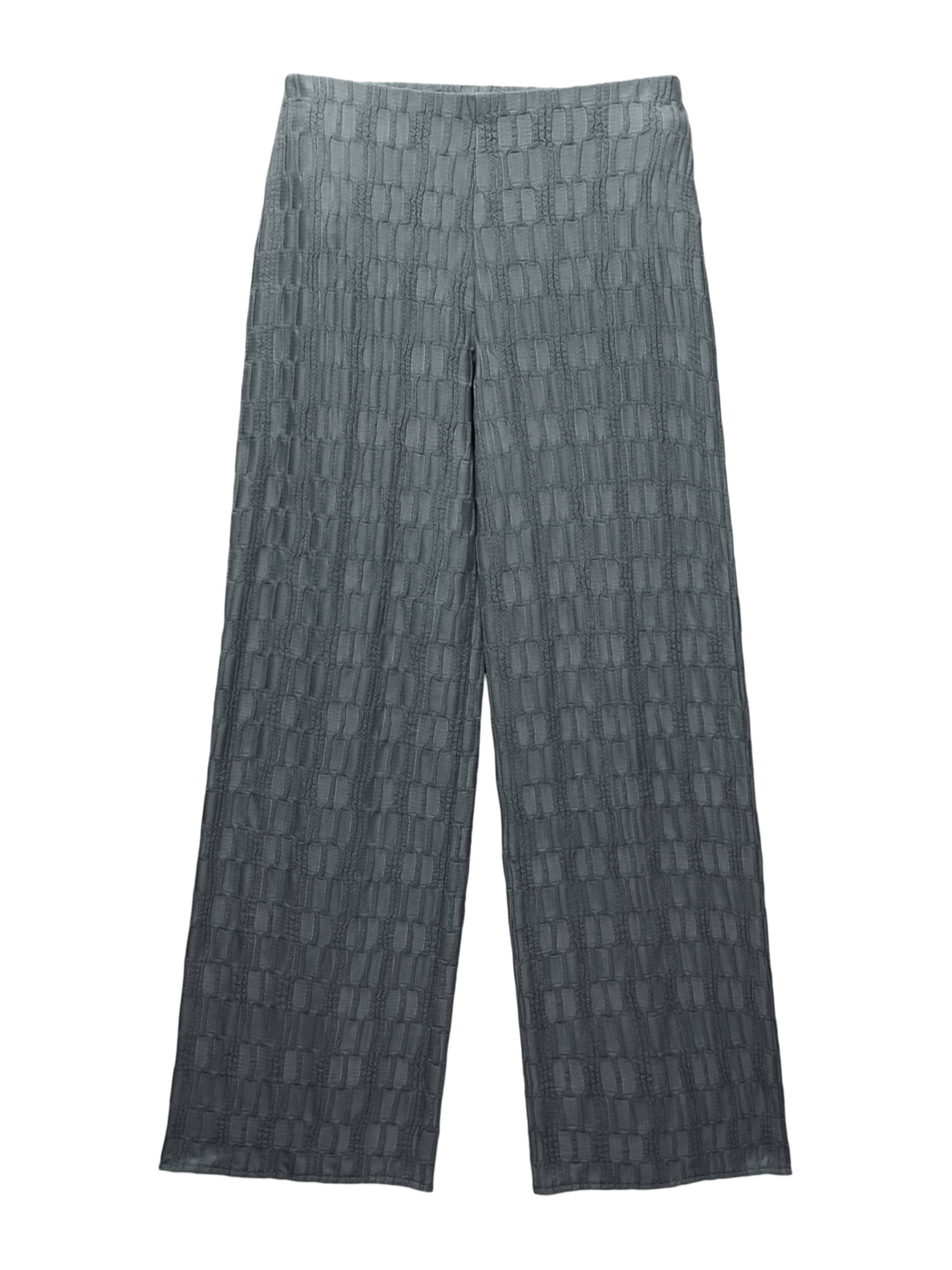 Pull&Bear Wide Leg Housut värissä harmaa: etupuoli