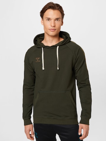 Sweat de sport Hummel en vert : devant