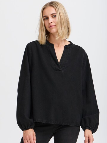 Camicia da donna 'Malia' di PULZ Jeans in nero: frontale