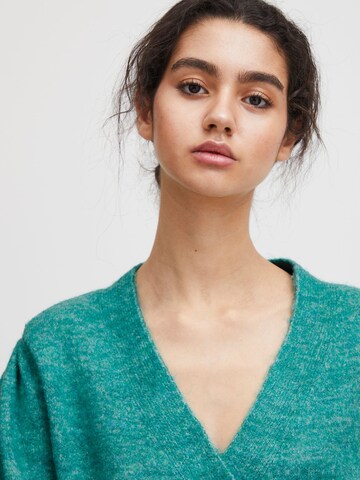 ICHI Knit cardigan 'OLENE' in Green