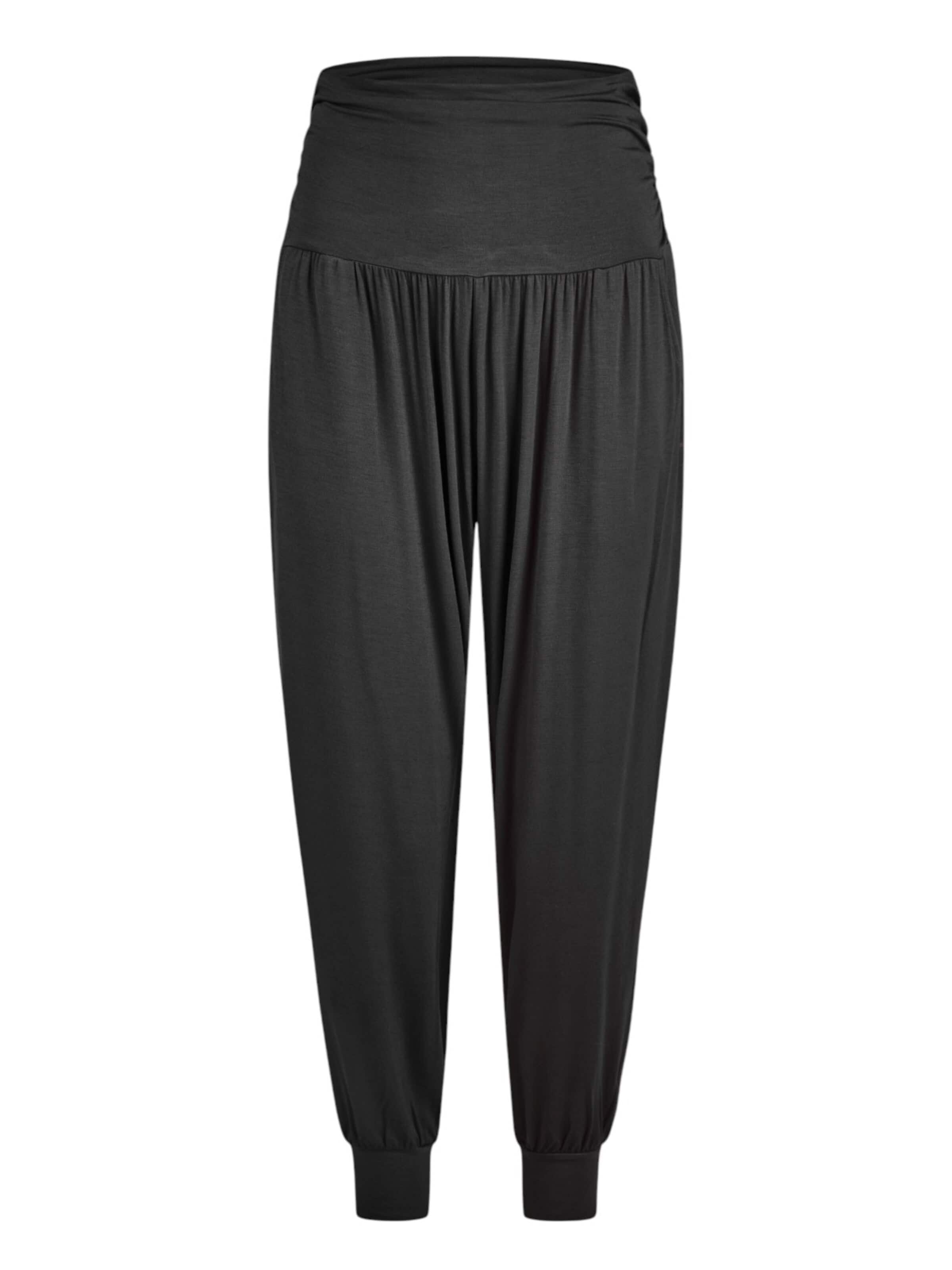 CURARE Yogawear Loosefit Sporthose 'Long Yogapants Flow'‌‌‌‌‌‌‌ in Schwarz: Vorderseite