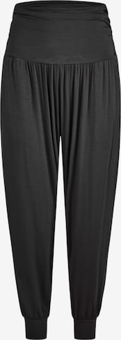 CURARE Yogawear Loosefit Sporthose 'Long Yogapants Flow' in Schwarz: Vorderseite