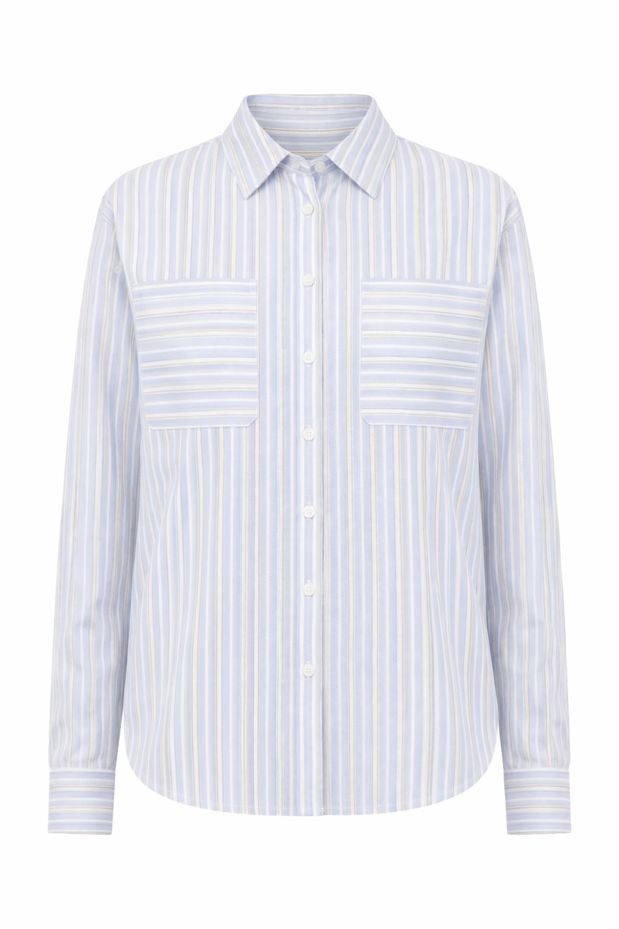BRAVE SOUL Blouse in L in Light blue / Black / White, Item view