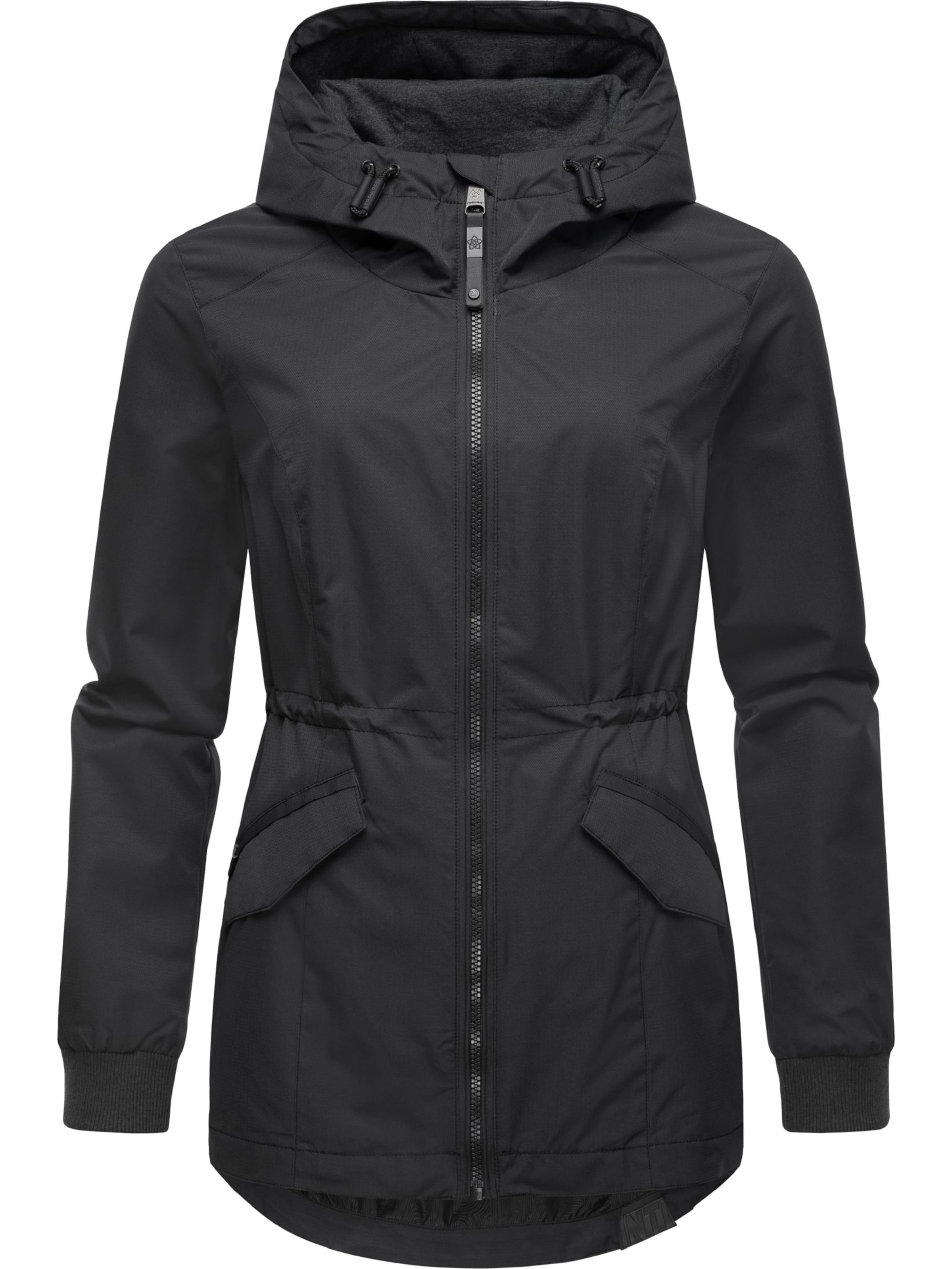 Ragwear Functionele jas 'Dowey' in Zwart: voorkant