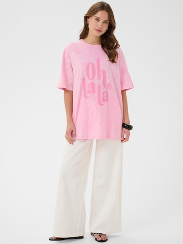 T-shirt 'CULala' CULTURE en rose