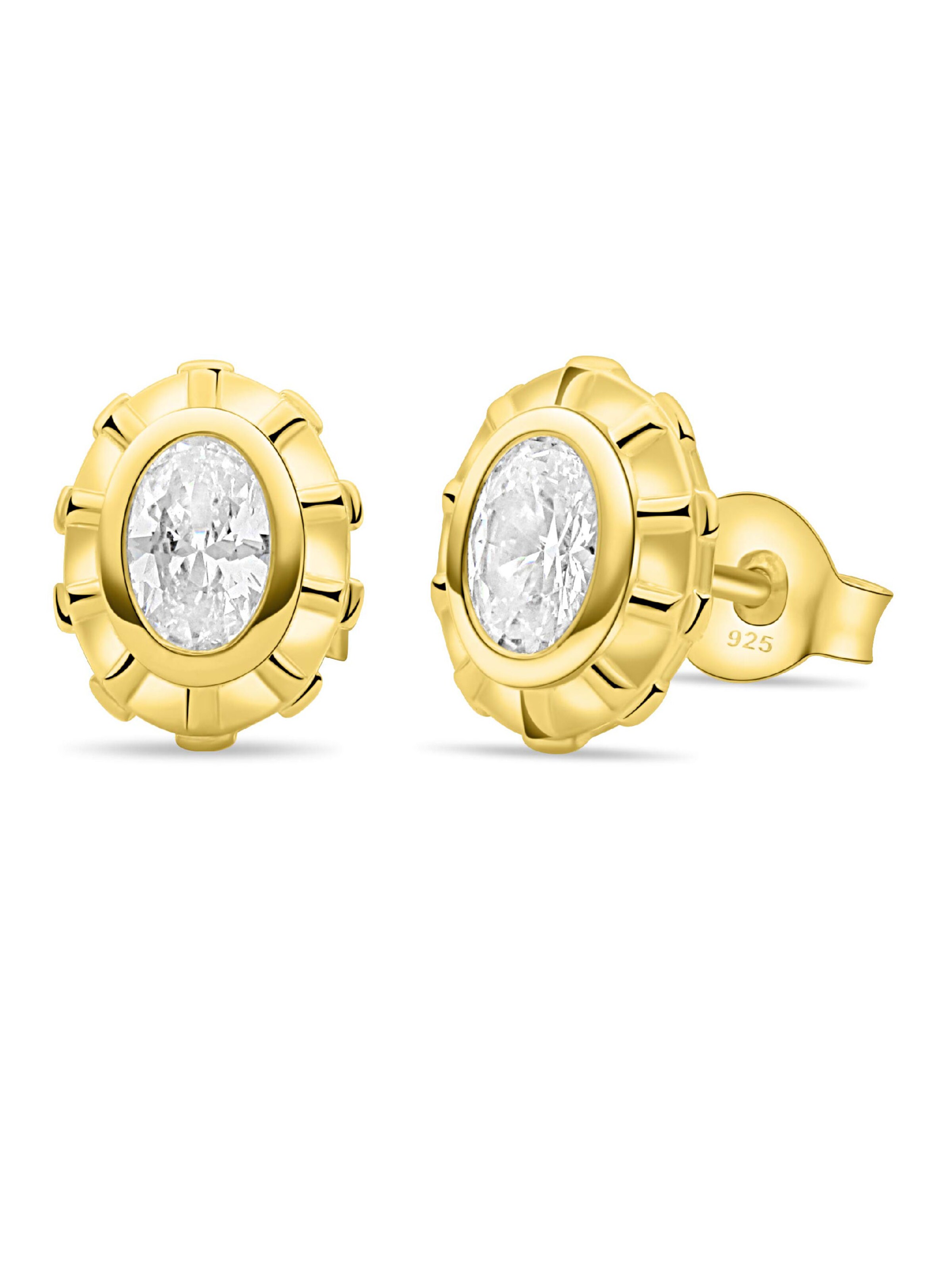 Tony Fein Earrings 'Oval' in Gold