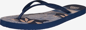 REEF Beach & Pool Shoes ' Seaside Prints ' in Blue: front