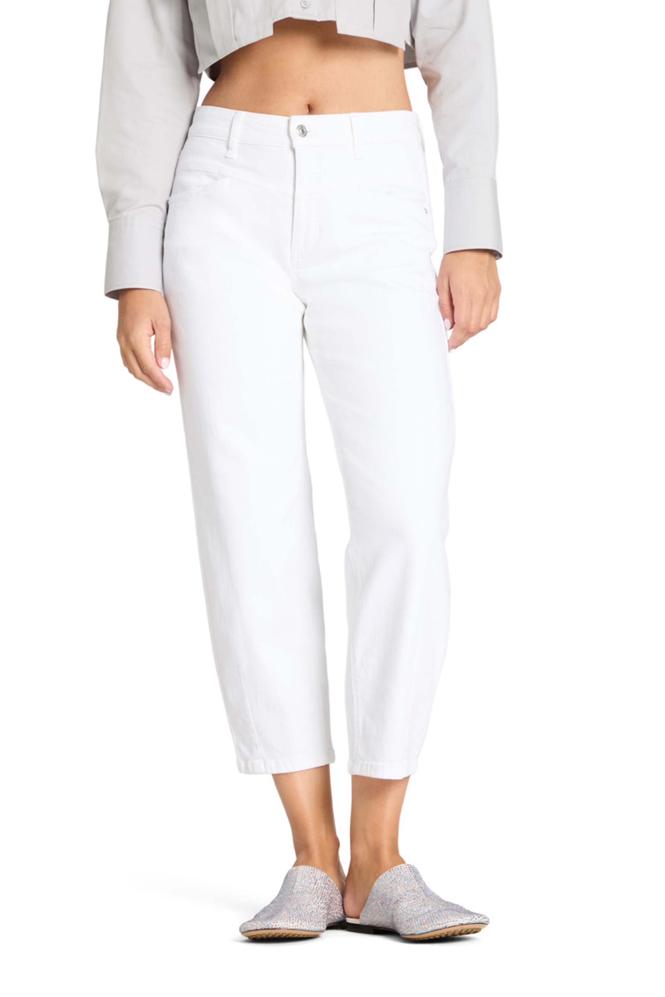 Cambio Regular Jeans ' Elin ' in Weiß: Vorderseite