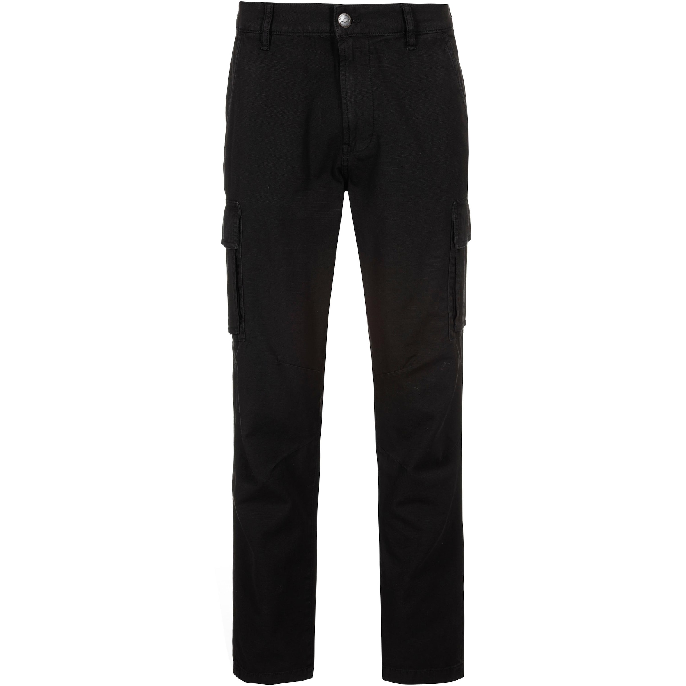 BEAR Slimfit Cargohose in Schwarz: Vorderseite