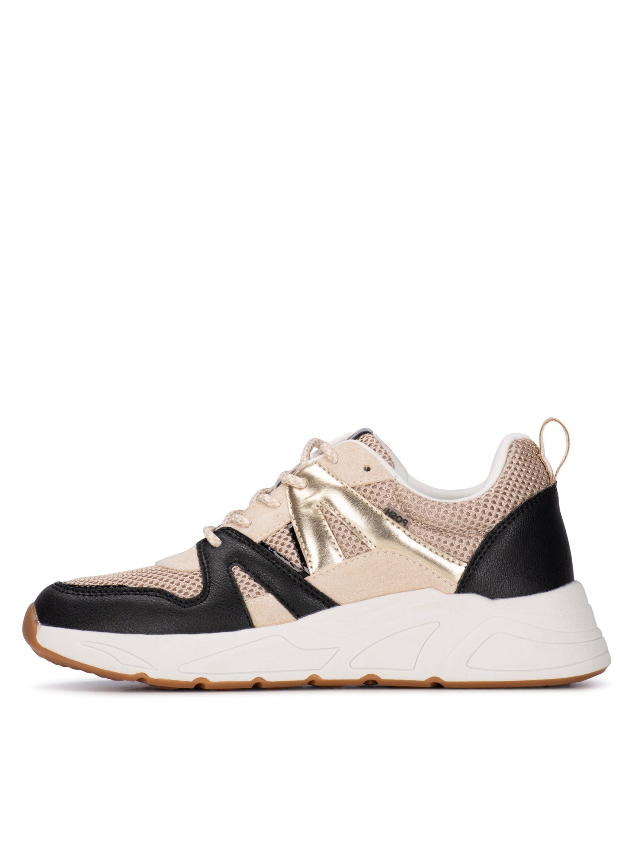 Baskets basses 'Carocel' POSH by Poelman en noir : devant