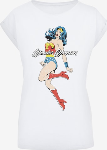 F4NT4STIC Shirt 'DC Comics Wonder Woman Jump' in White: front