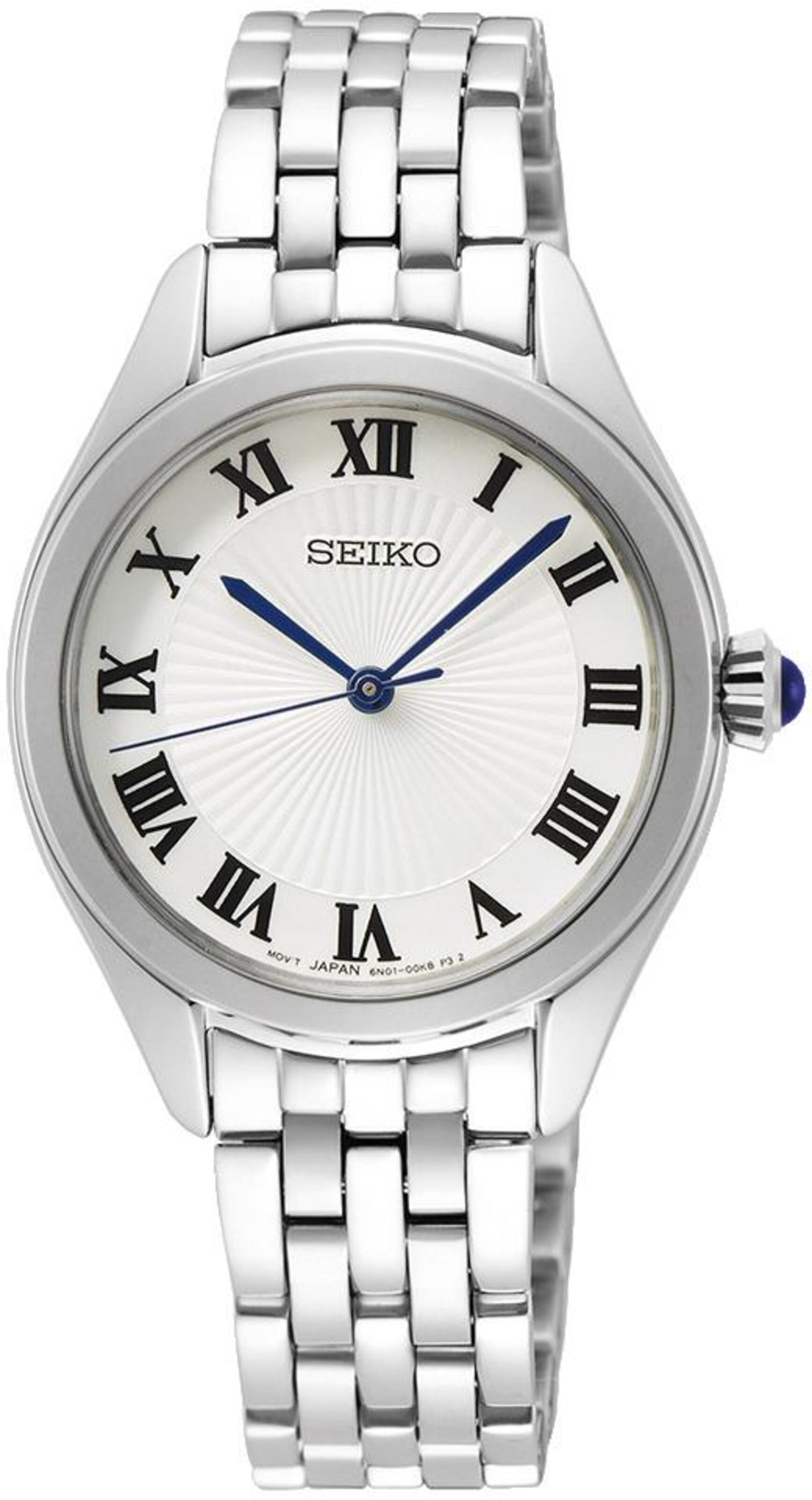 SEIKO Analoguhr Cabochon, SUR327P1 in Silber 