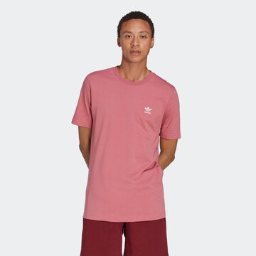 ADIDAS ORIGINALS - Camisa 'Trefoil Essentials' em rosa: frente