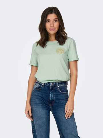 ONLY Μπλουζάκι 'LEAH' σε πράσινο: μπροστά