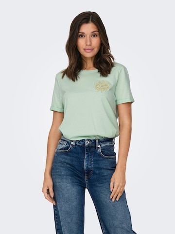 ONLY - Camiseta 'LEAH' en verde: frente