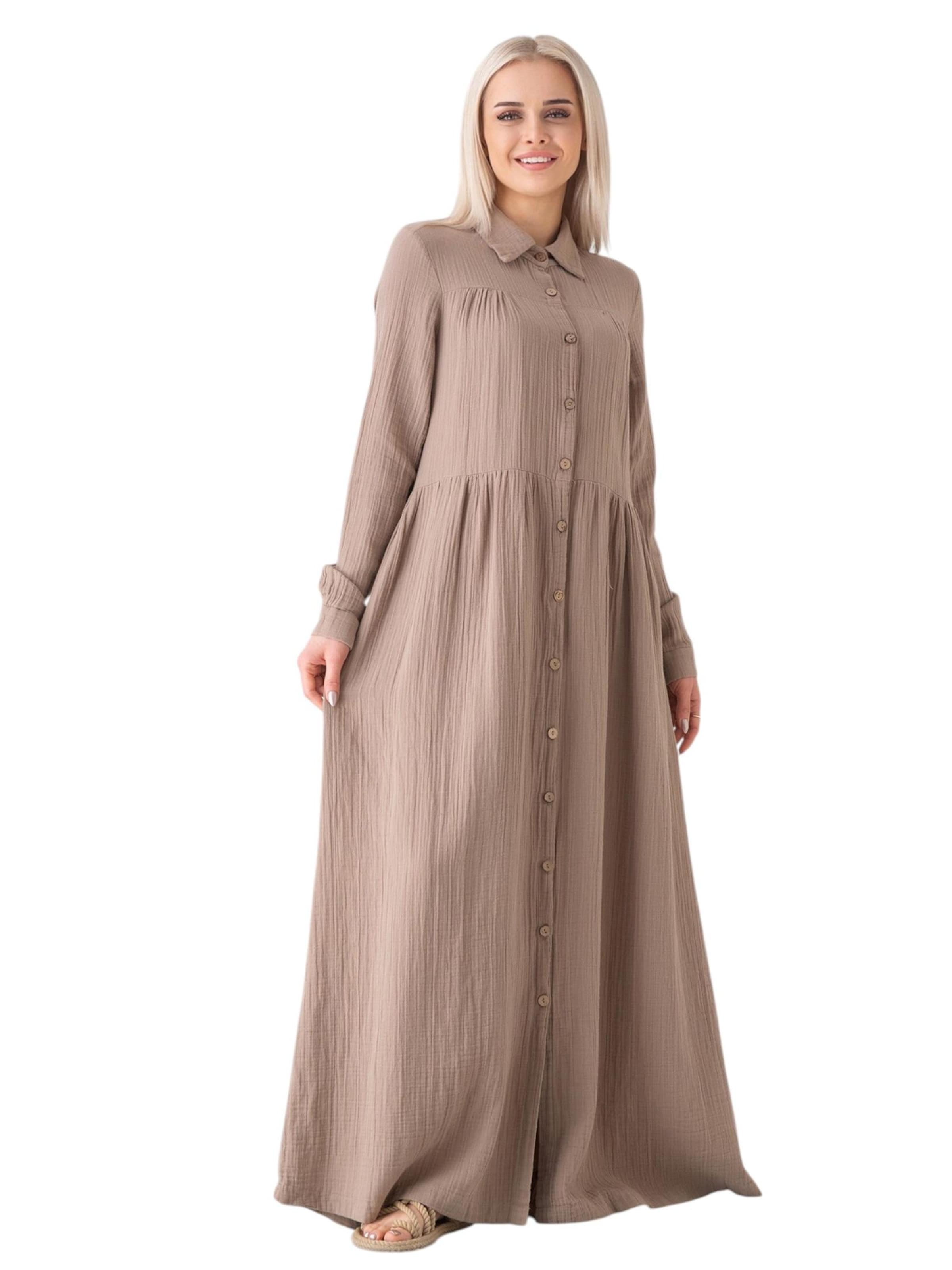 WENOR - Vestido camisero 'SABRA' en beige